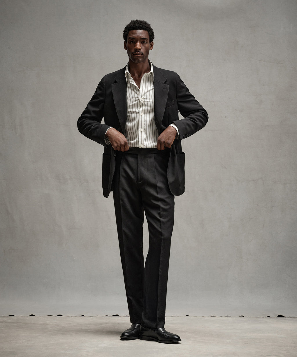 Italian Gabardine Side Tab Trouser