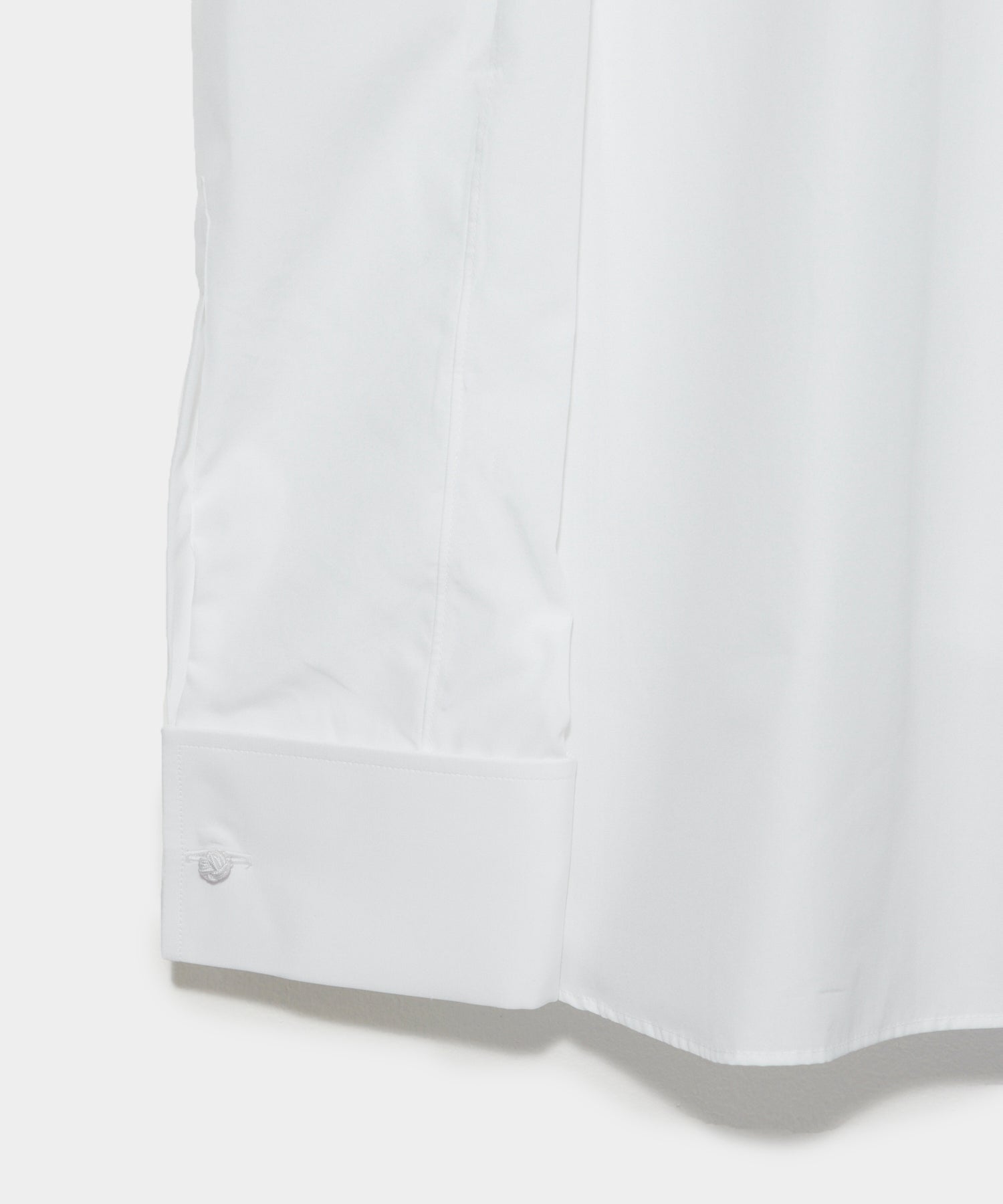 Cotton Pleated Spread Collar Tuxedo Shirt