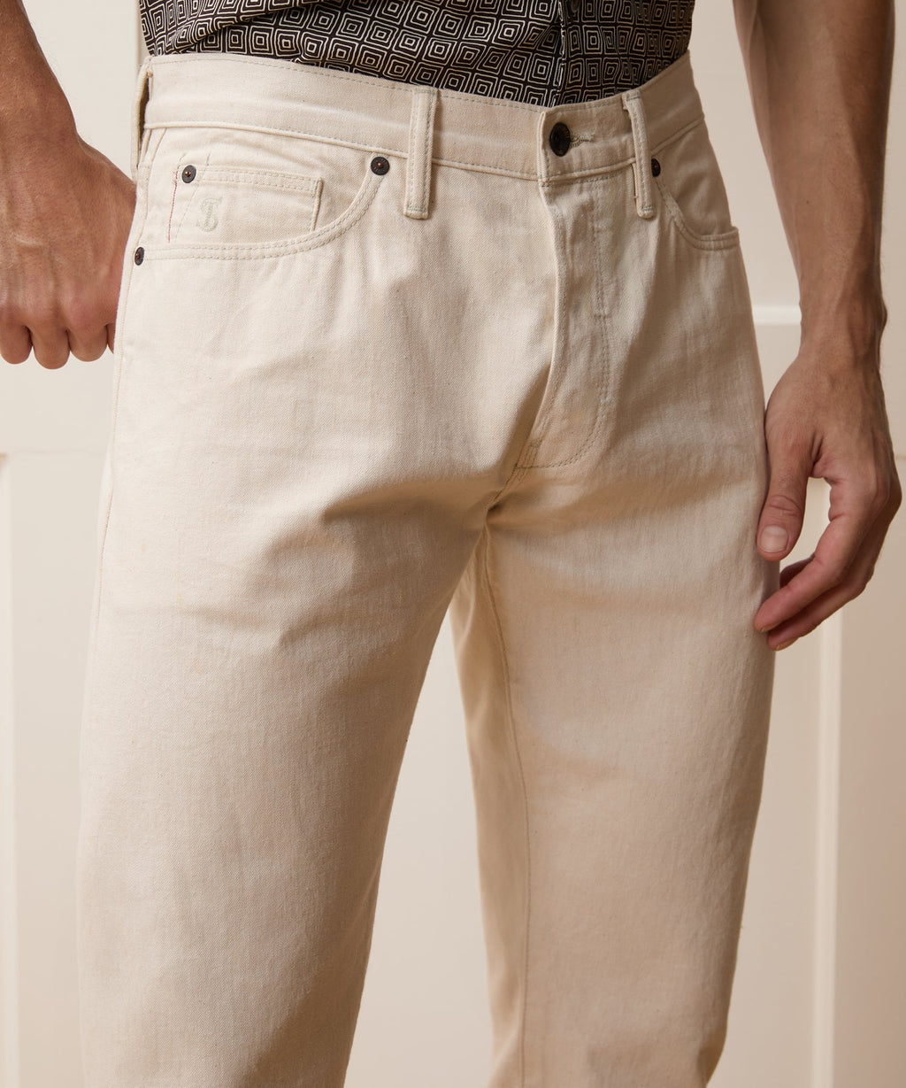 Slim Lightweight Japanese Selvedge Jean in Canvas