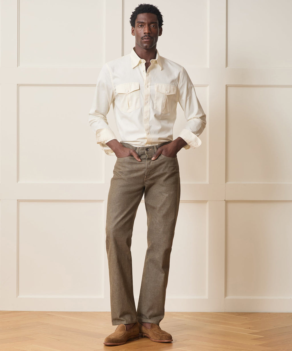 Straight Fit Lightweight Japanese Selvedge Jean in Whiskey