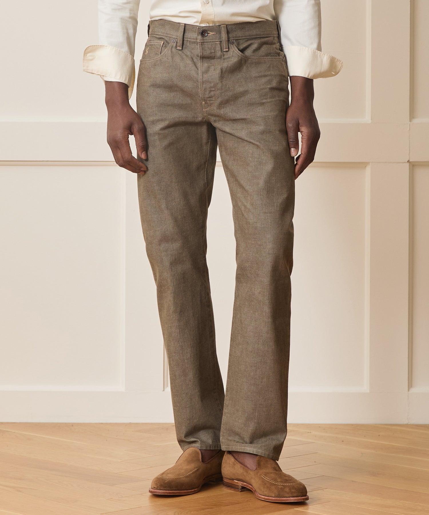 Straight Fit Lightweight Japanese Selvedge Jean in Whiskey