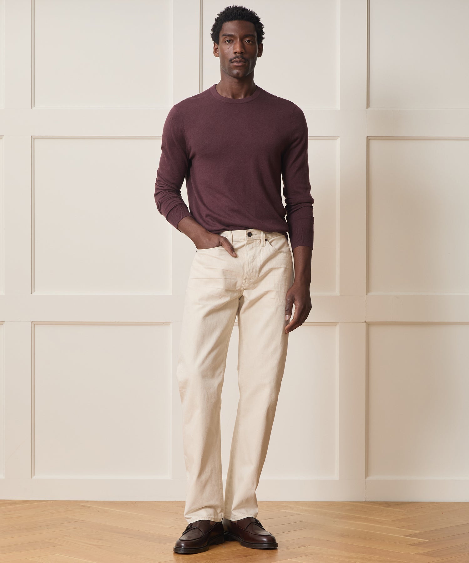 Straight Fit Lightweight Japanese Selvedge Jean in Canvas