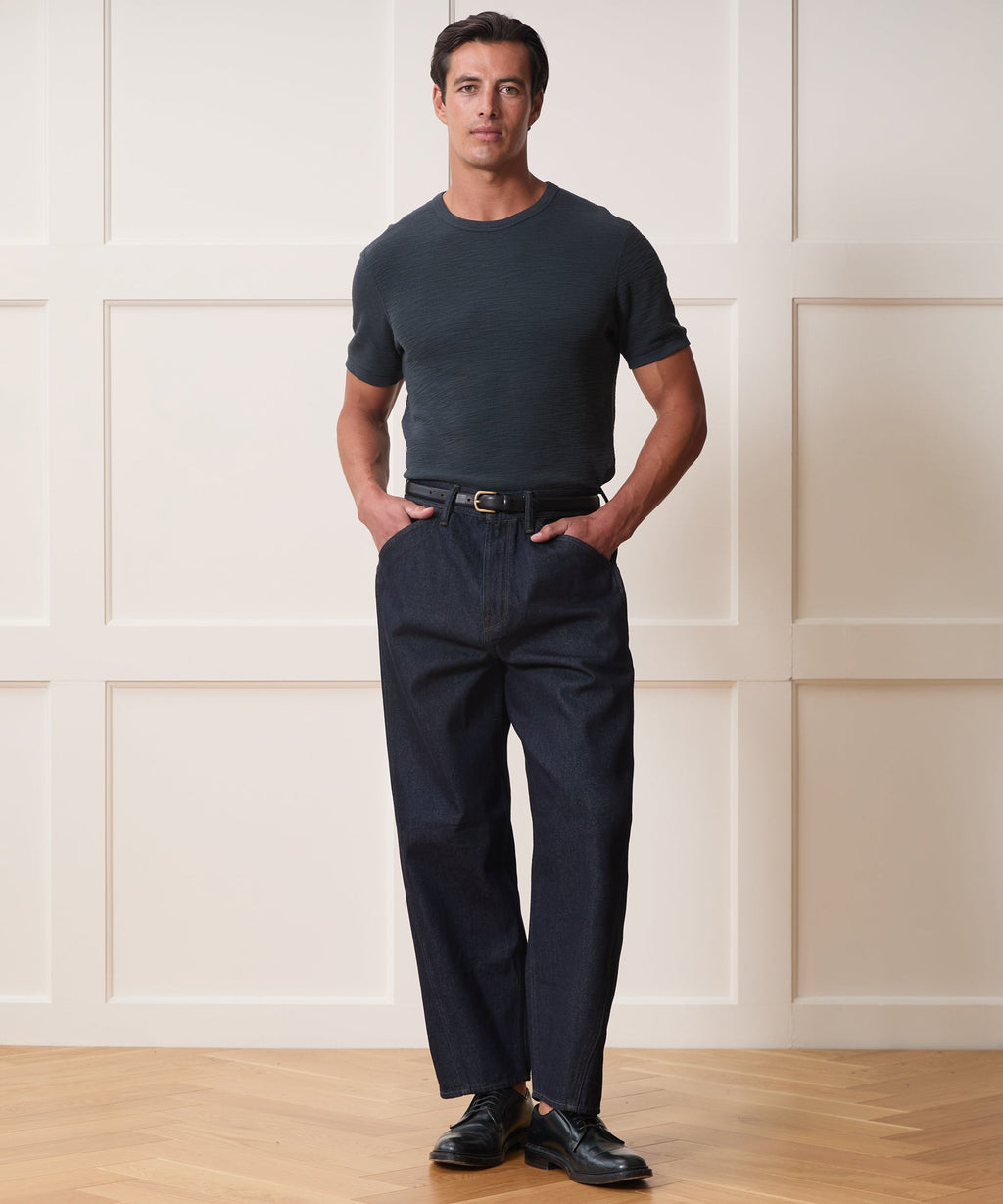 Relaxed Barrel Jean in Indigo Rinse