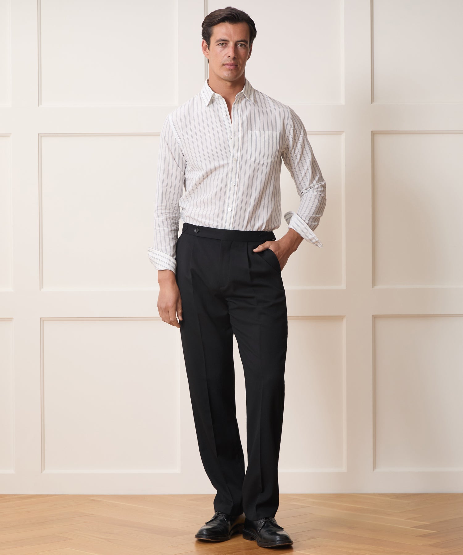 Italian Gabardine Side Tab Trouser
