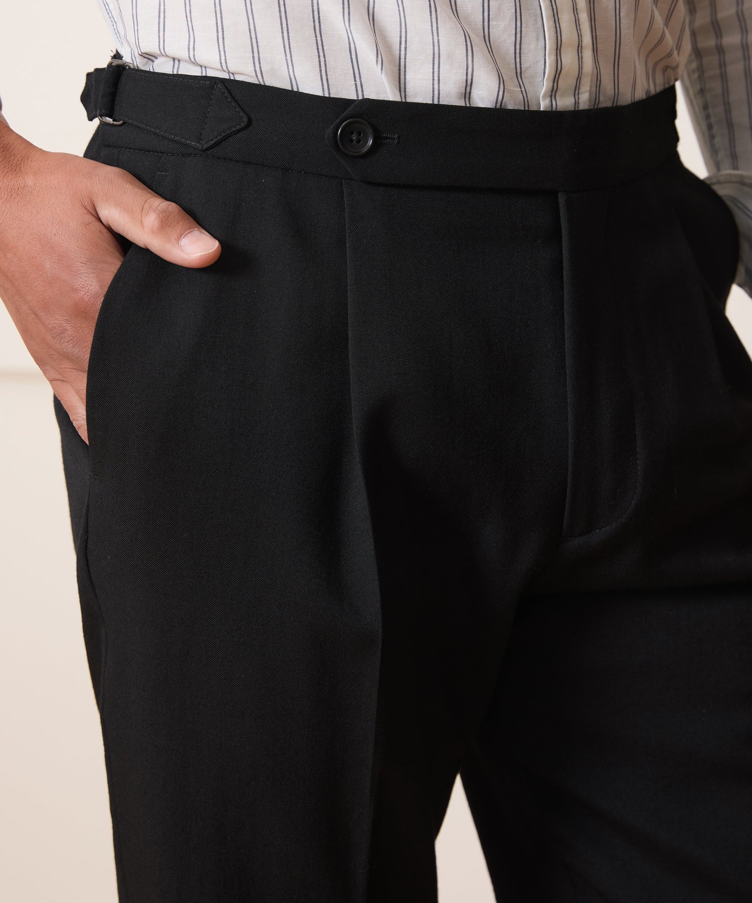 Italian Gabardine Side Tab Trouser