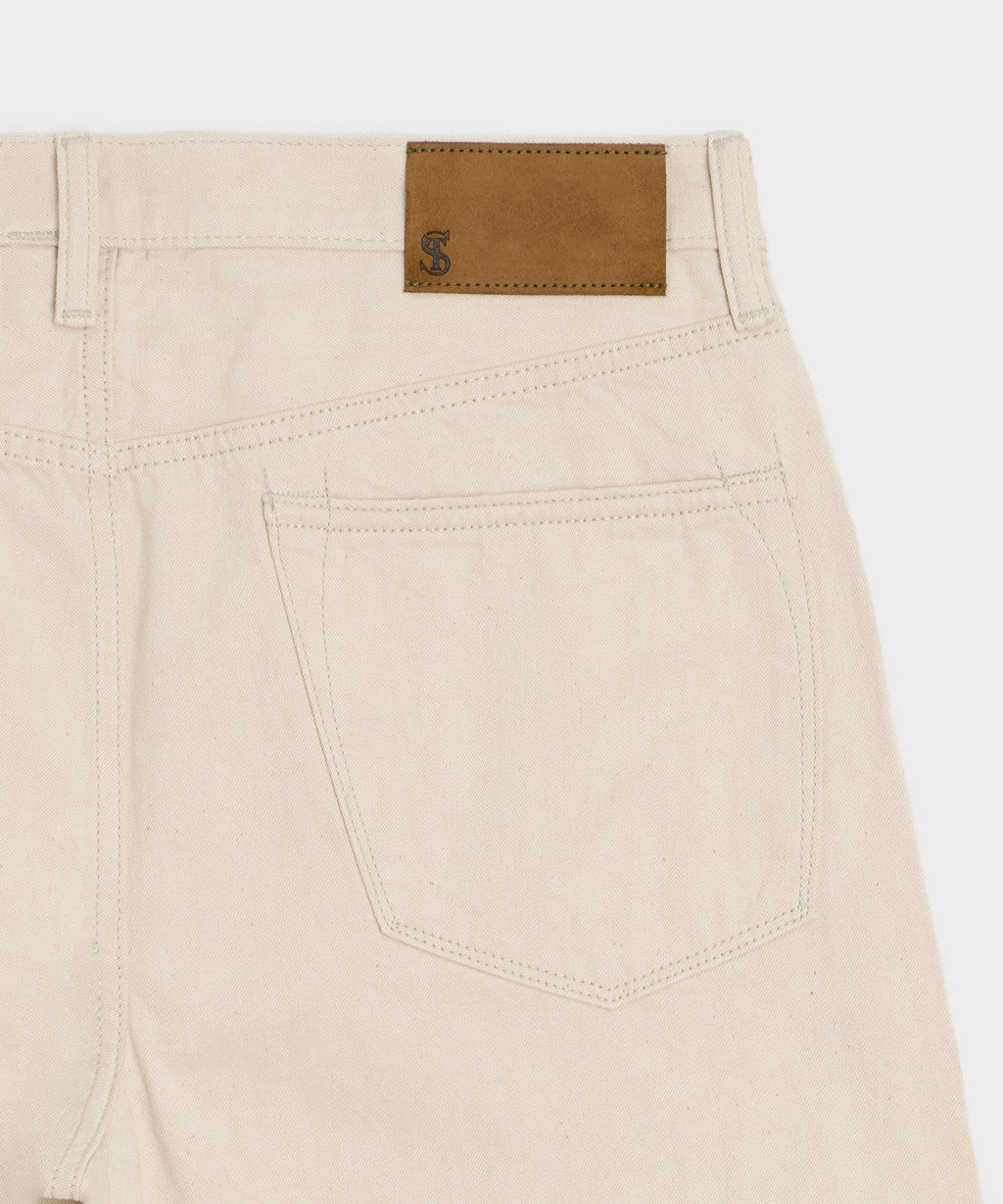 Straight Fit Lightweight Japanese Selvedge Jean in Canvas