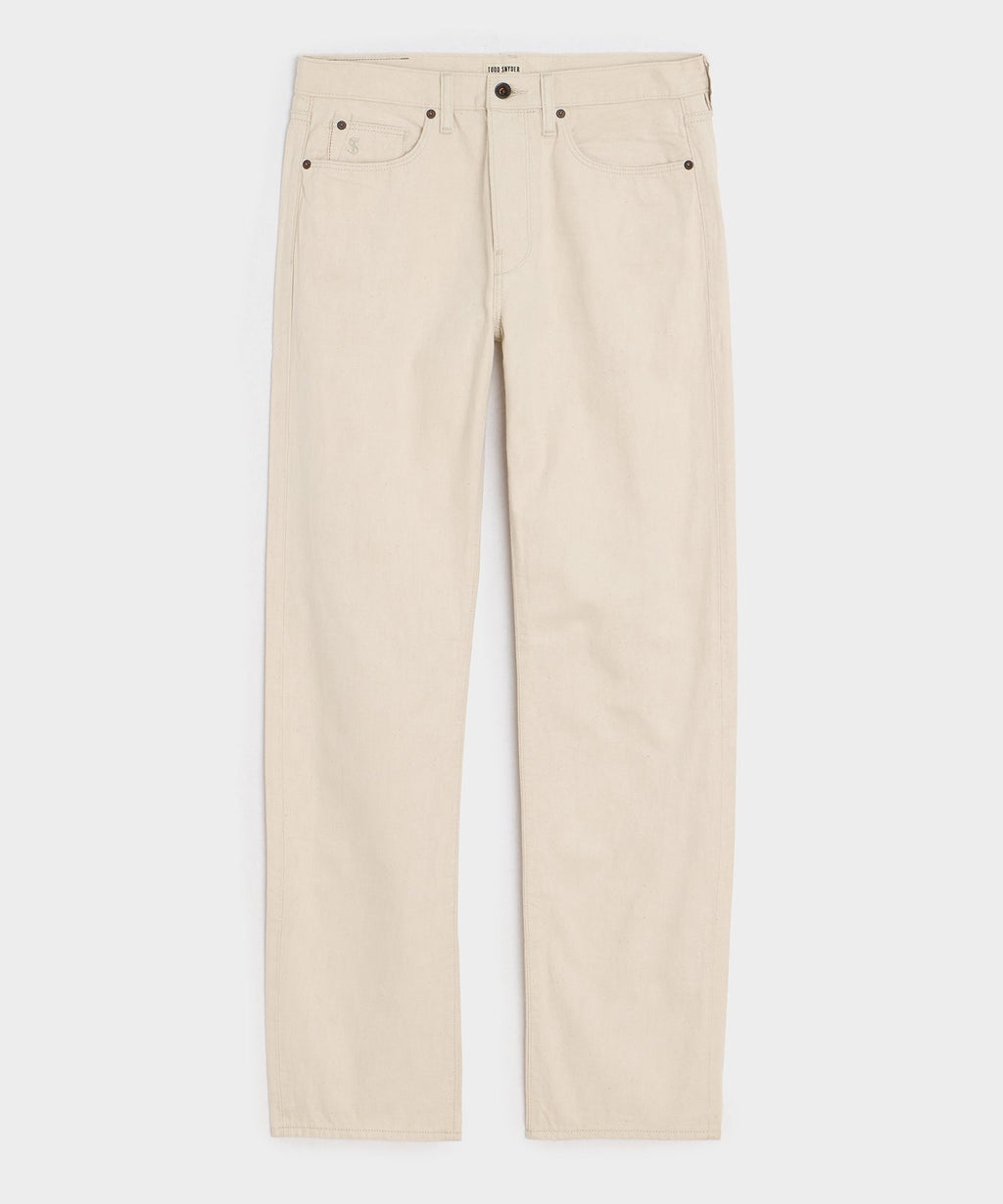 Straight Fit Lightweight Japanese Selvedge Jean in Canvas