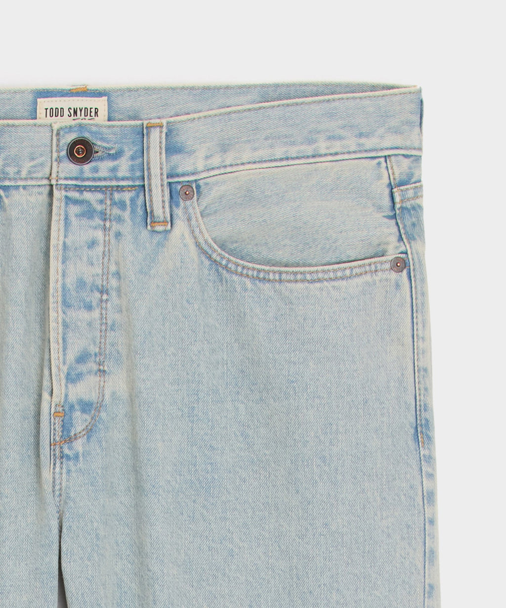 Slim Selvedge Jean in Faded Light Indigo