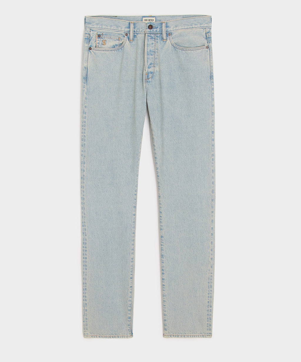Slim Selvedge Jean in Faded Light Indigo