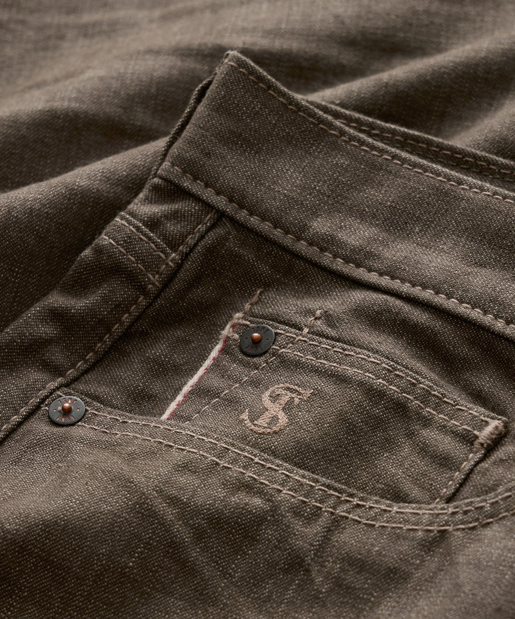 Straight Fit Lightweight Japanese Selvedge Jean in Whiskey