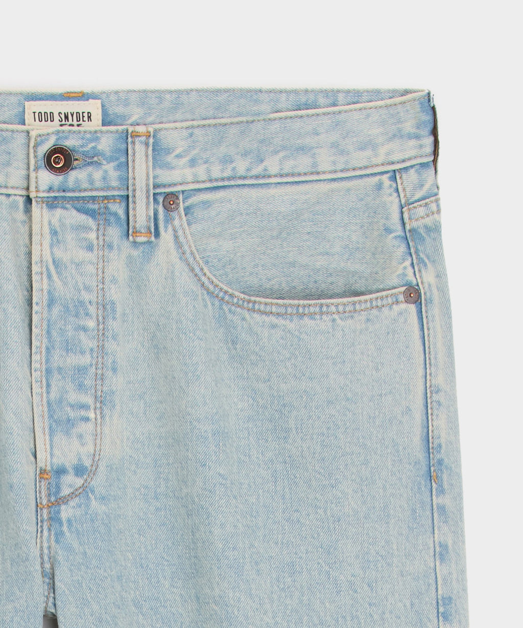 Straight Fit Selvedge Jean in Light Indigo