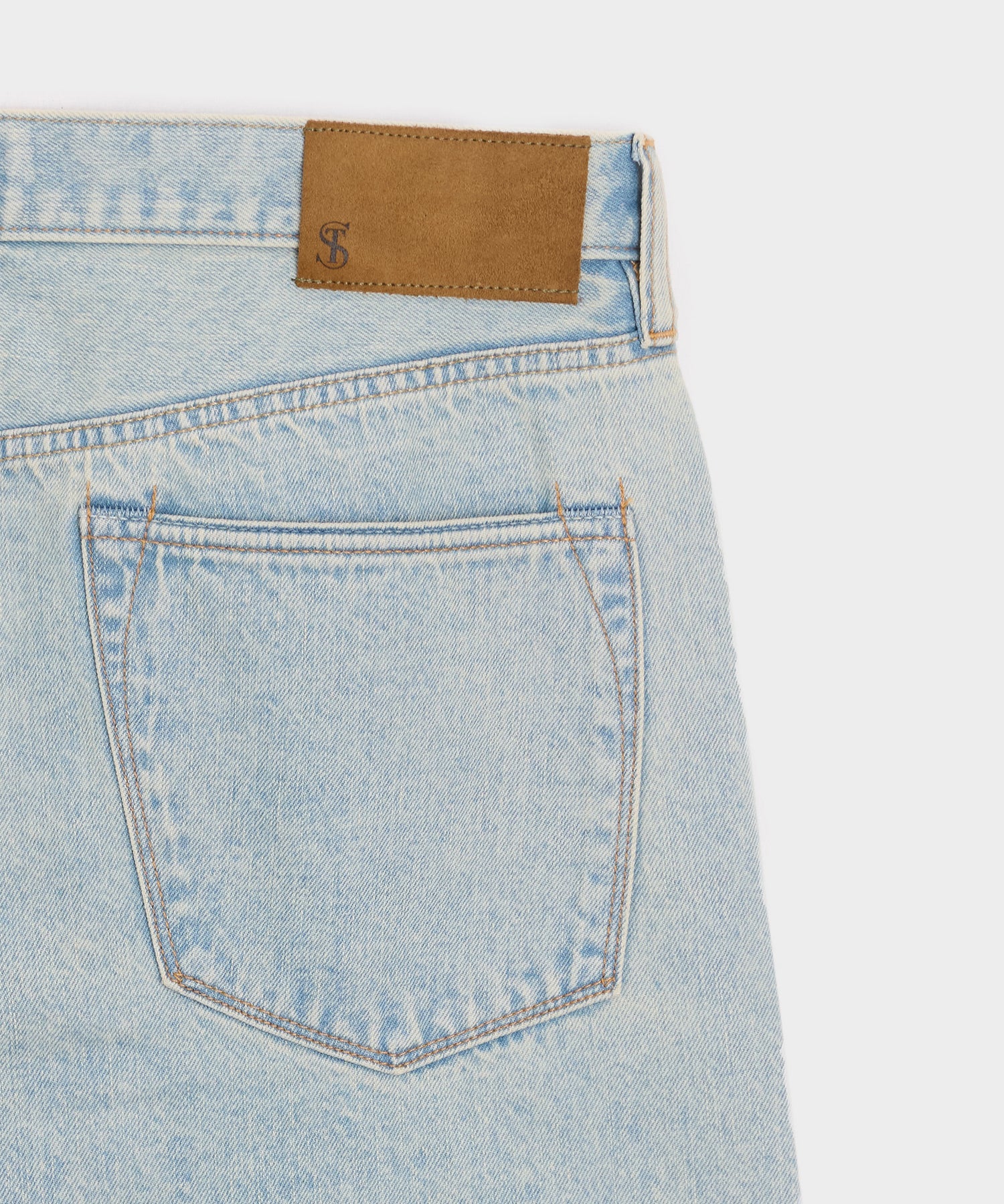 Straight Fit Selvedge Jean in Light Indigo
