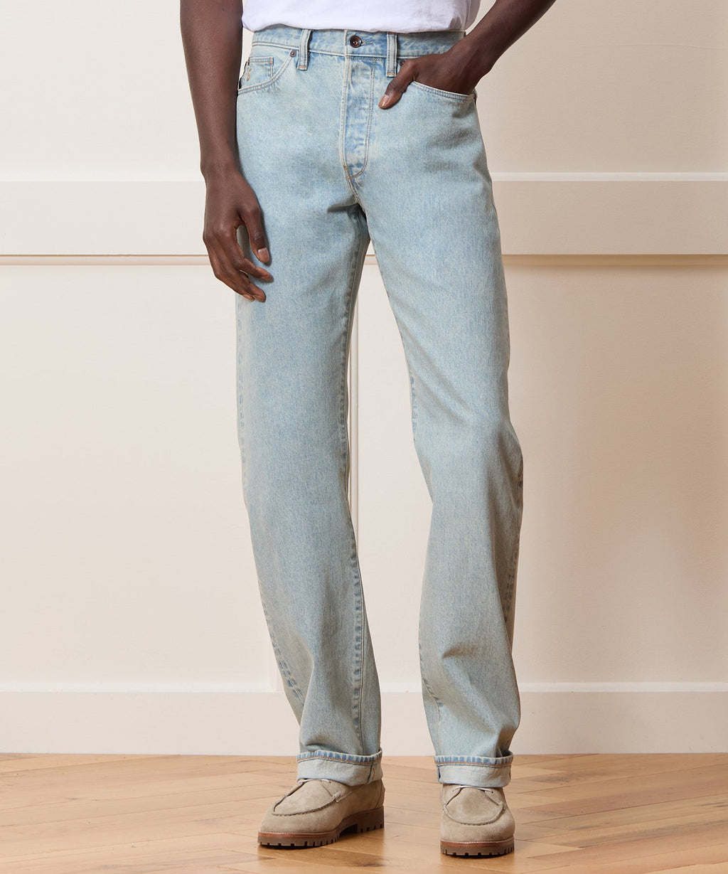 Straight Fit Selvedge Jean in Light Indigo