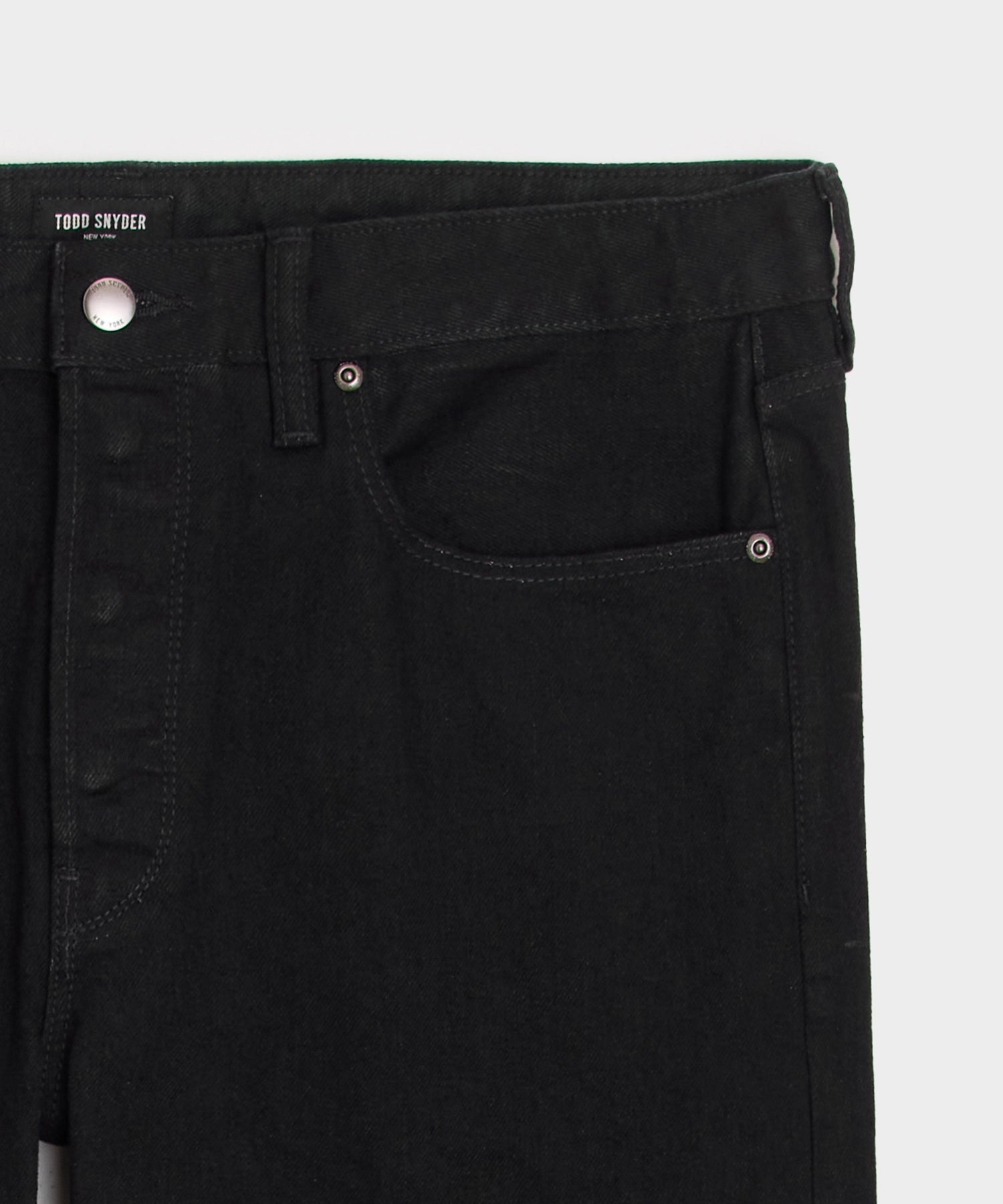 Straight Japanese Selvedge Stretch Jean in Black