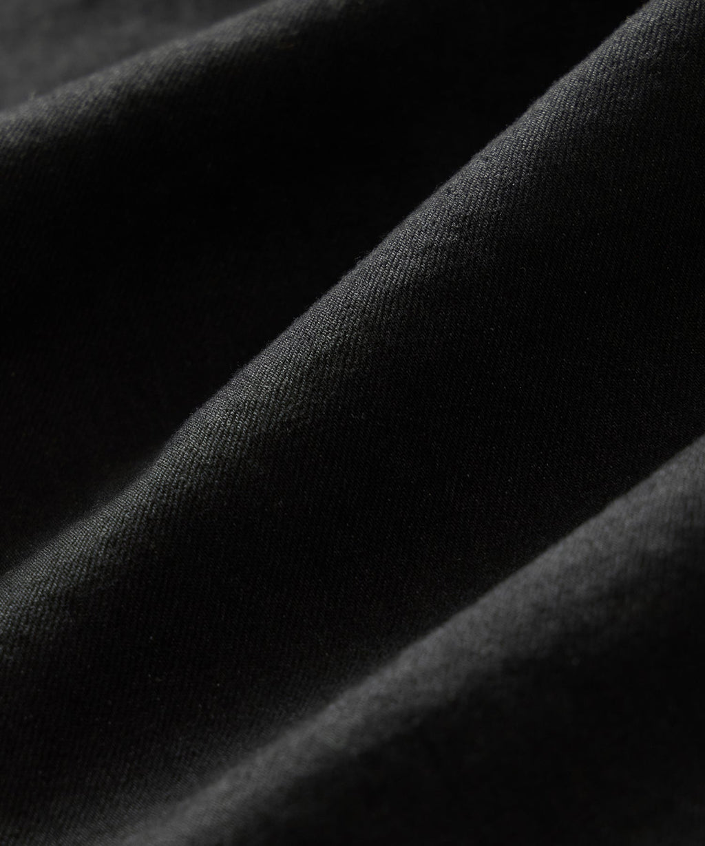 Straight Japanese Selvedge Stretch Jean in Black