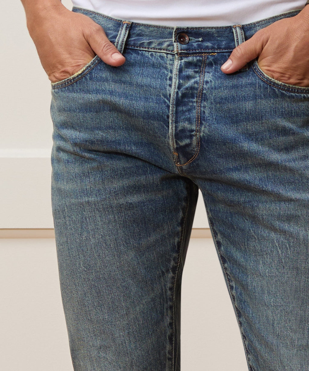 Slim Selvedge Jean in Worn Wash