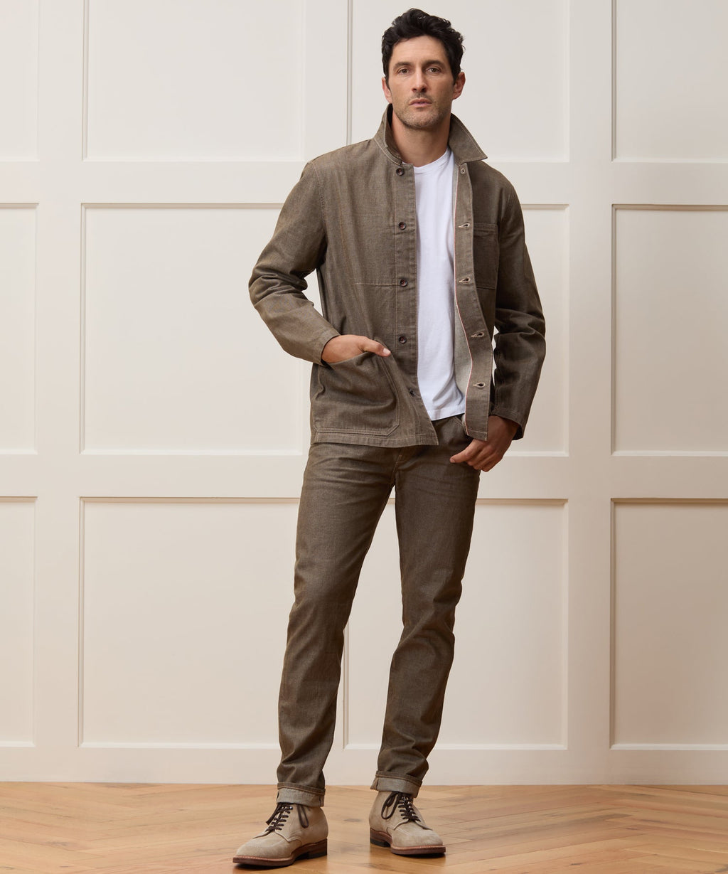Slim Lightweight Japanese Selvedge Jean in Whiskey