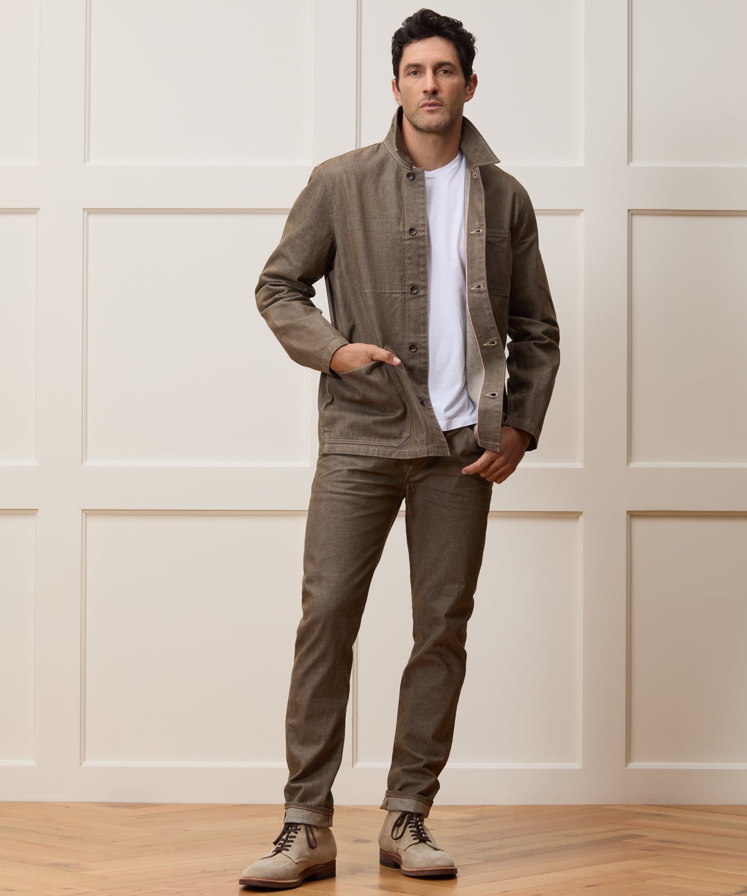 Slim Lightweight Japanese Selvedge Jean in Whiskey