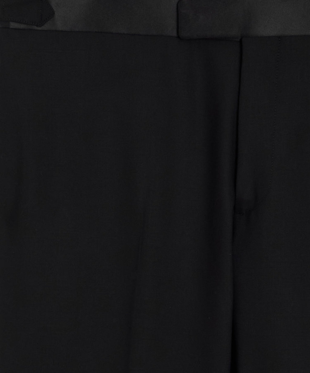 Italian Wool Straight Fit Tuxedo Trouser
