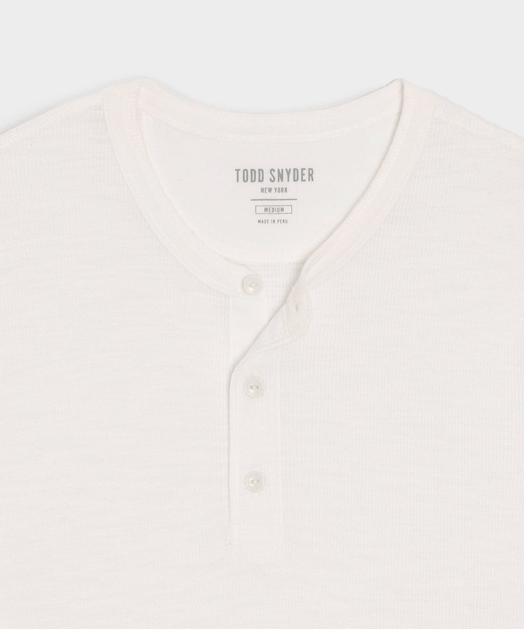 Lightweight Mini Waffle Henley