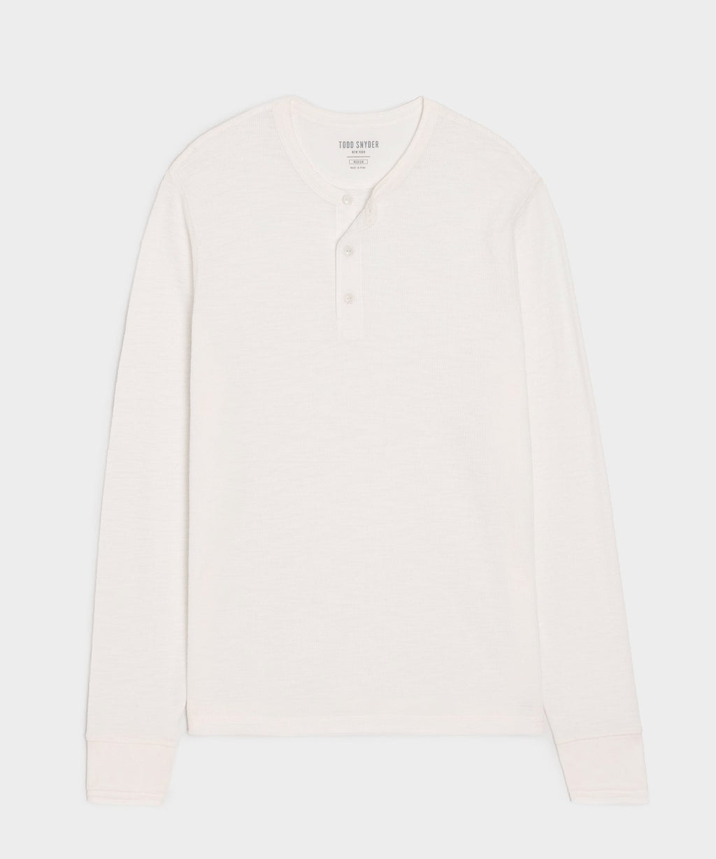 Lightweight Mini Waffle Henley