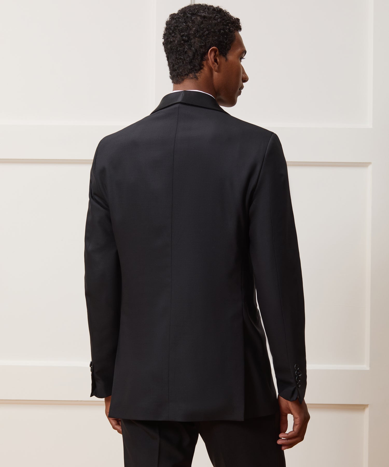 Italian Wool Double-Breasted Shawl Tuxedo Jacket