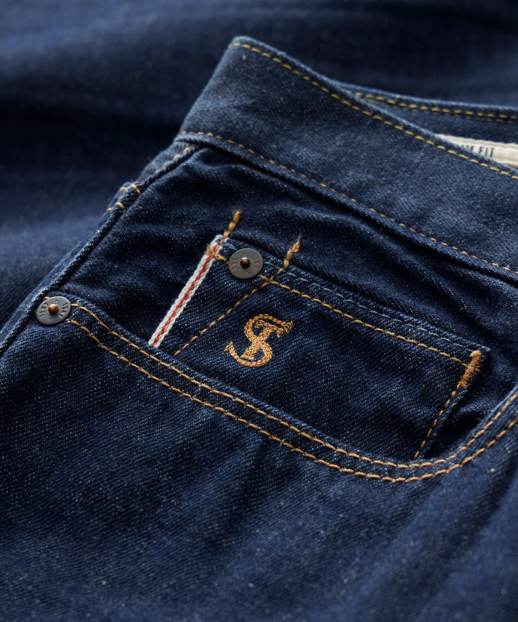 Slim Selvedge Jean in Rinse Wash