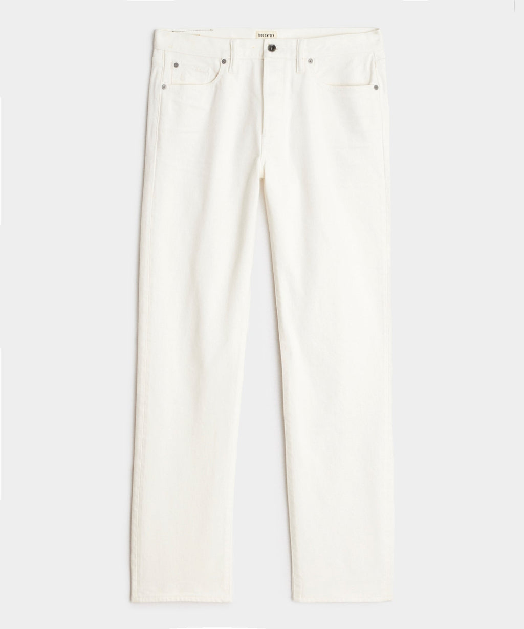 Straight Japanese Selvedge Stretch Jean in White