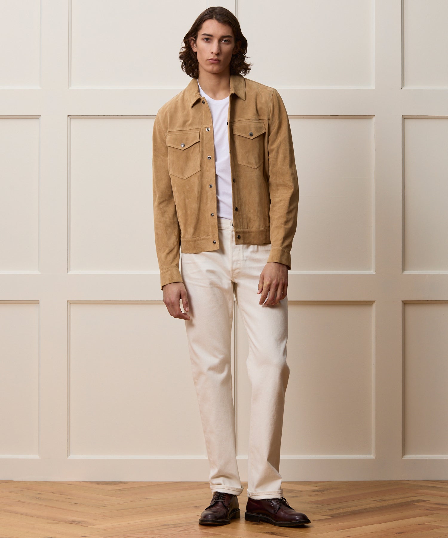 Straight Japanese Selvedge Stretch Jean in White