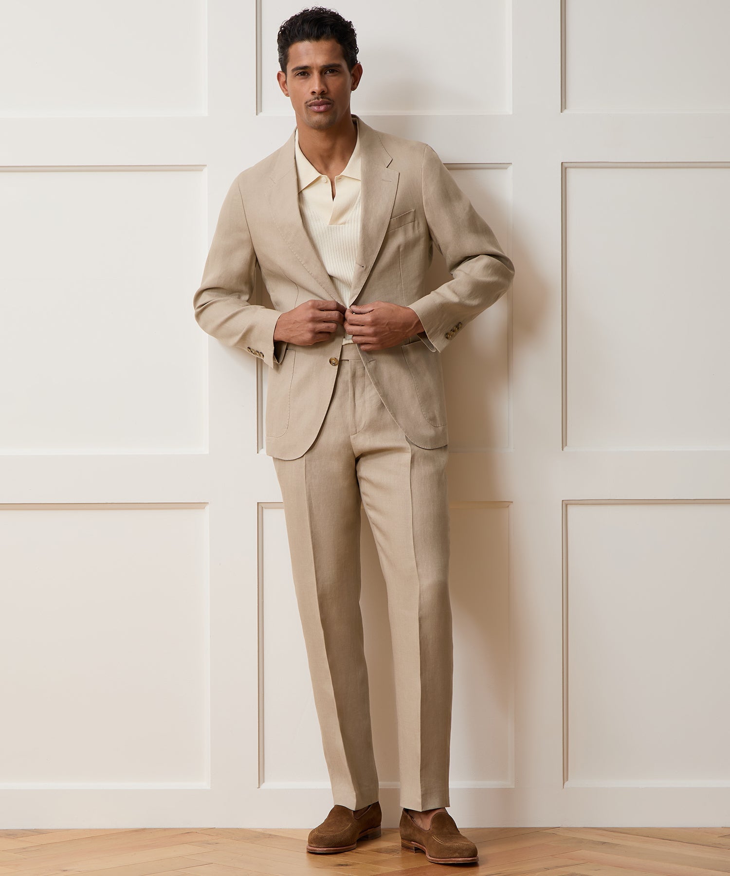 Italian Linen Side Tab Trouser