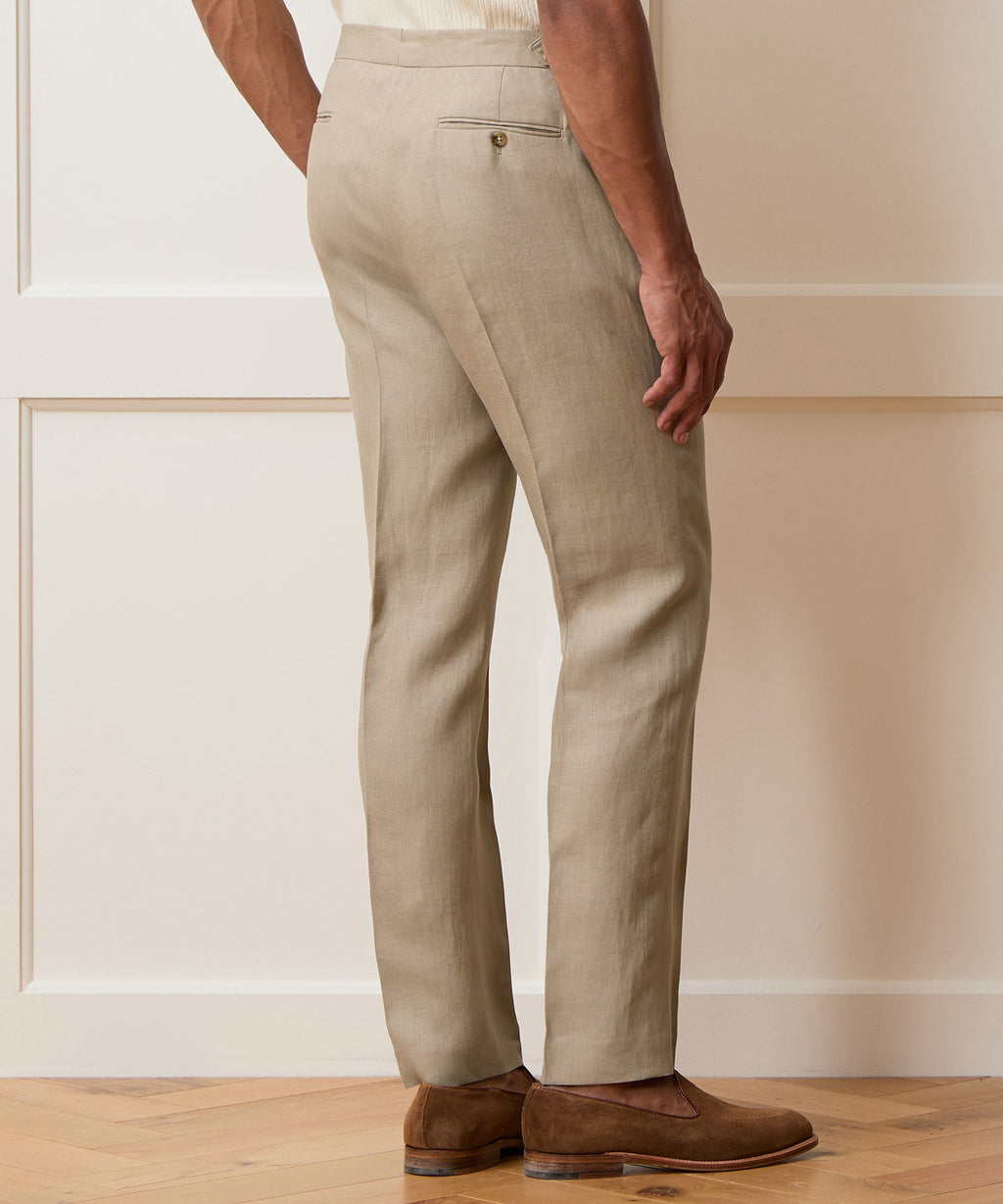 Italian Linen Side Tab Trouser