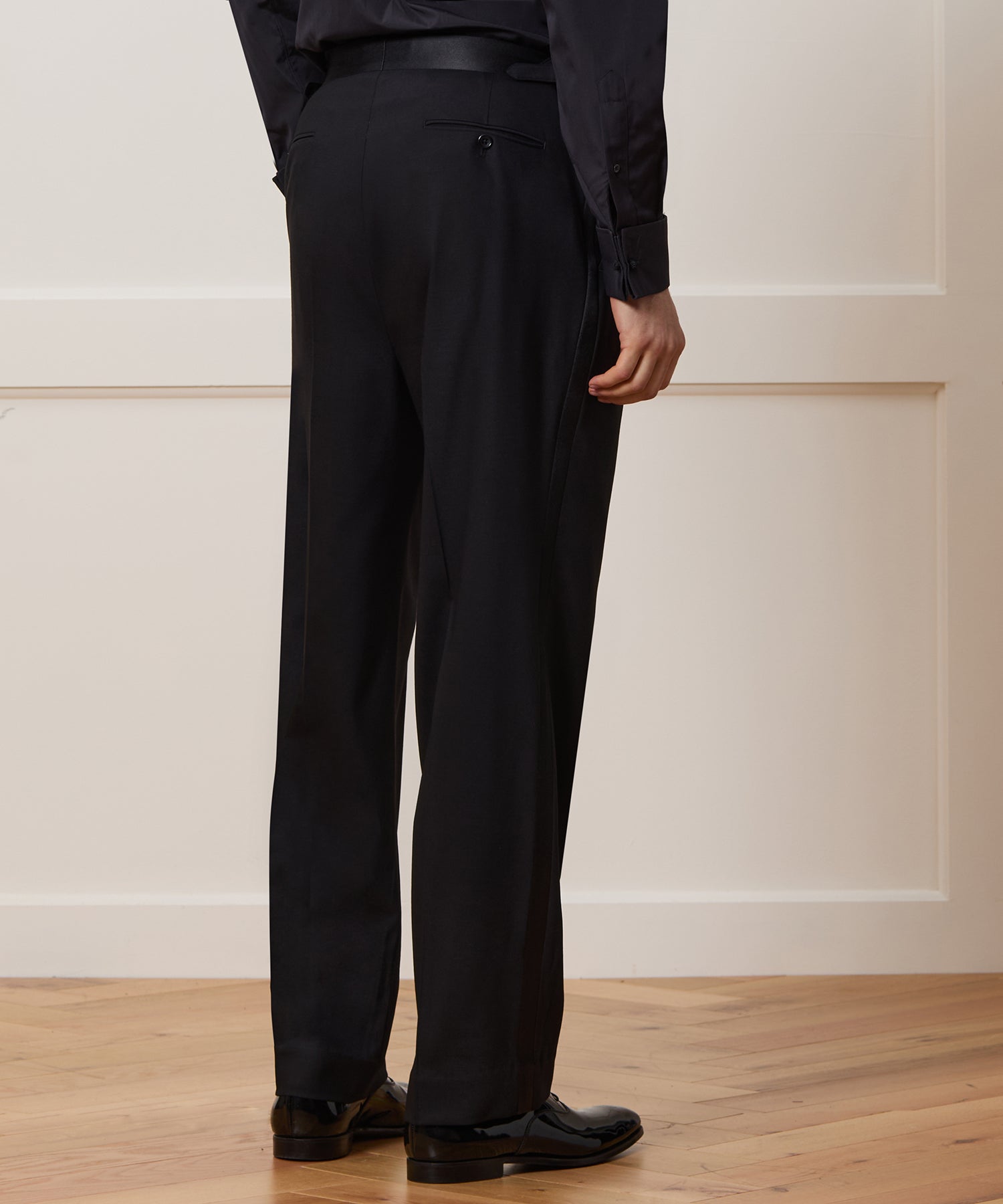 Relaxed Italian Wool Tuxedo Trouser