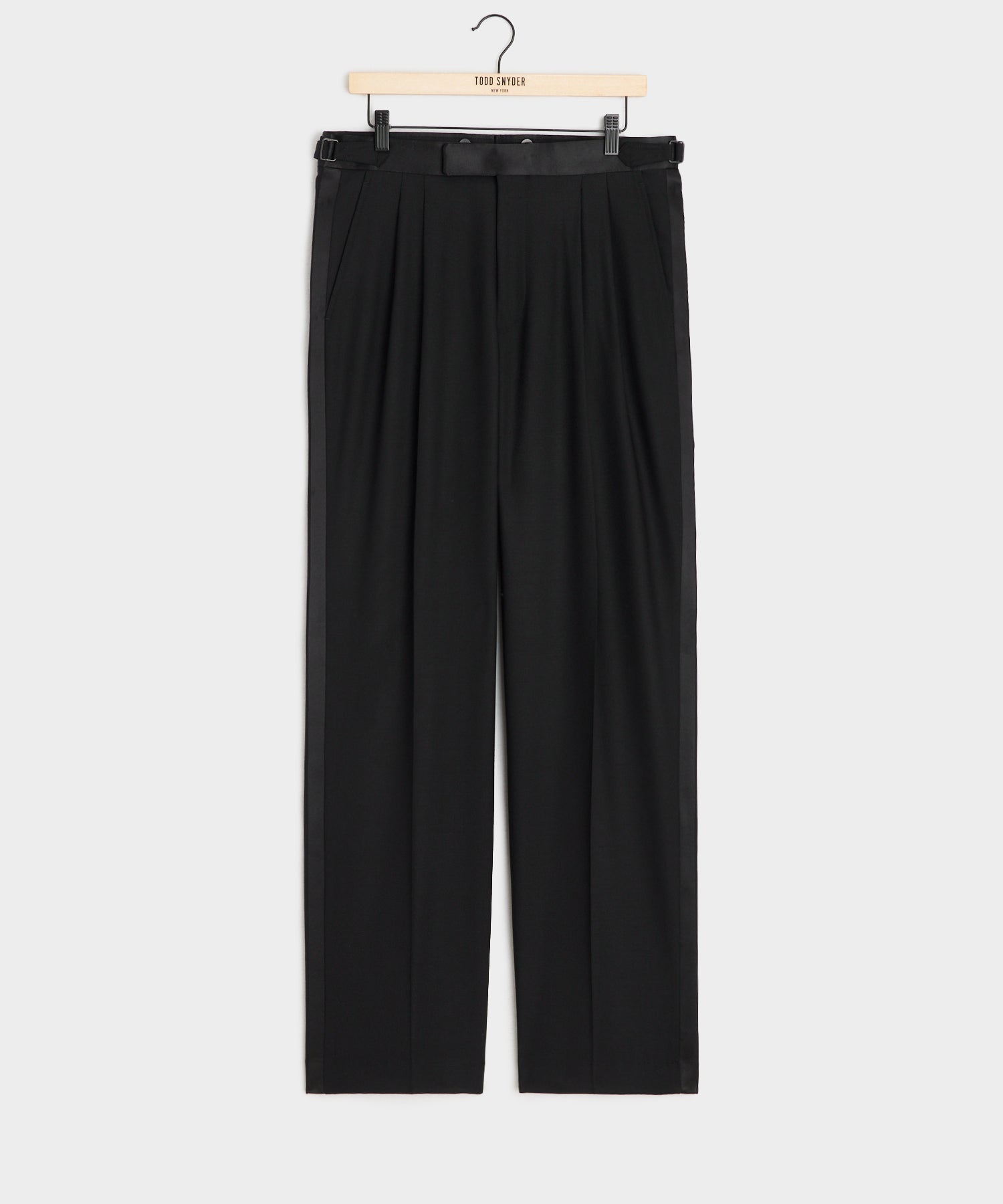 Relaxed Italian Wool Tuxedo Trouser