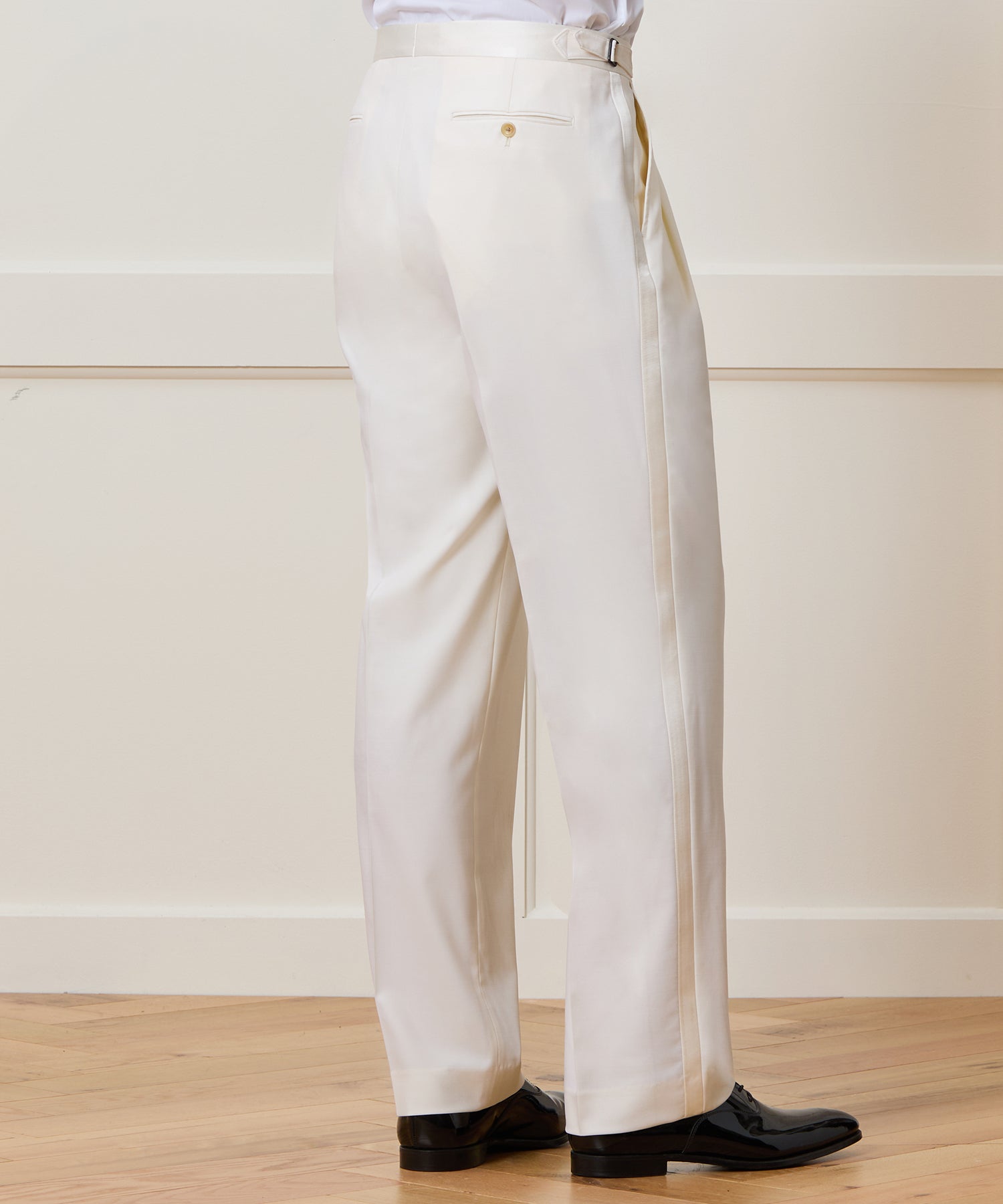 Relaxed Italian Wool Tuxedo Trouser