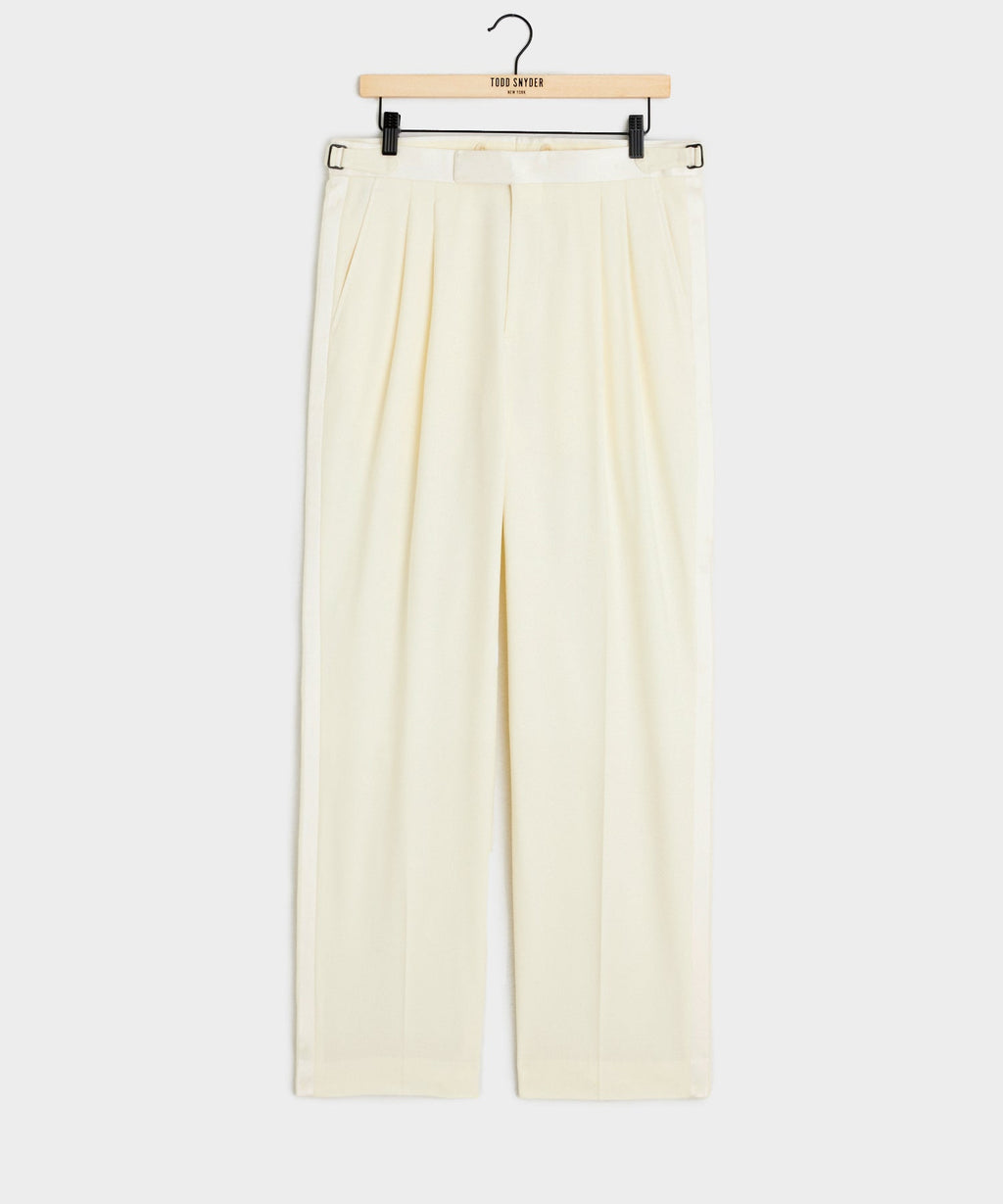 Relaxed Italian Wool Tuxedo Trouser