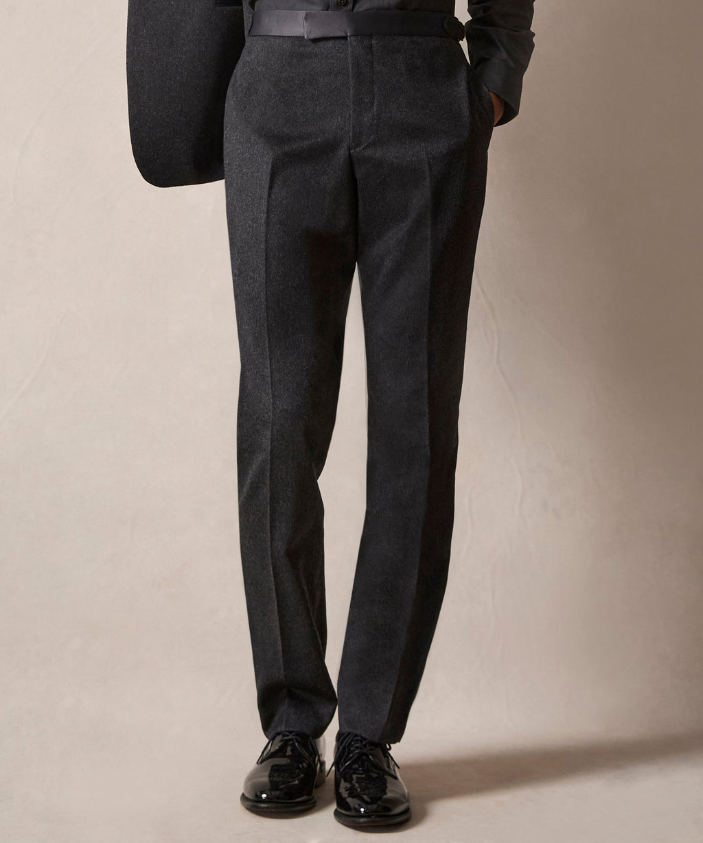 Slim Italian Cashmere Tuxedo Trouser