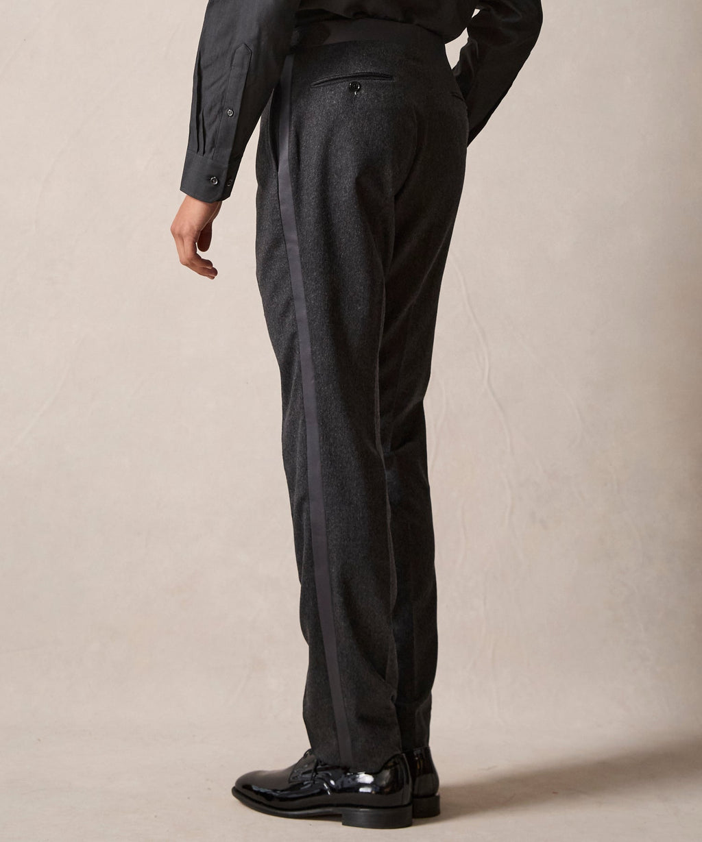Slim Italian Cashmere Tuxedo Trouser