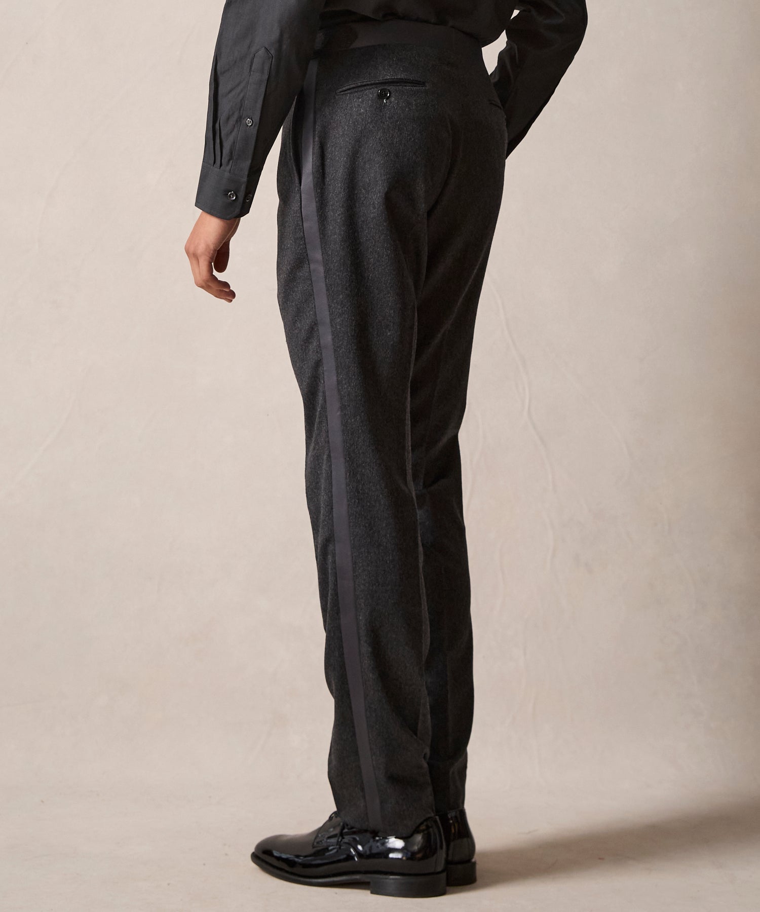 Slim Italian Cashmere Tuxedo Trouser