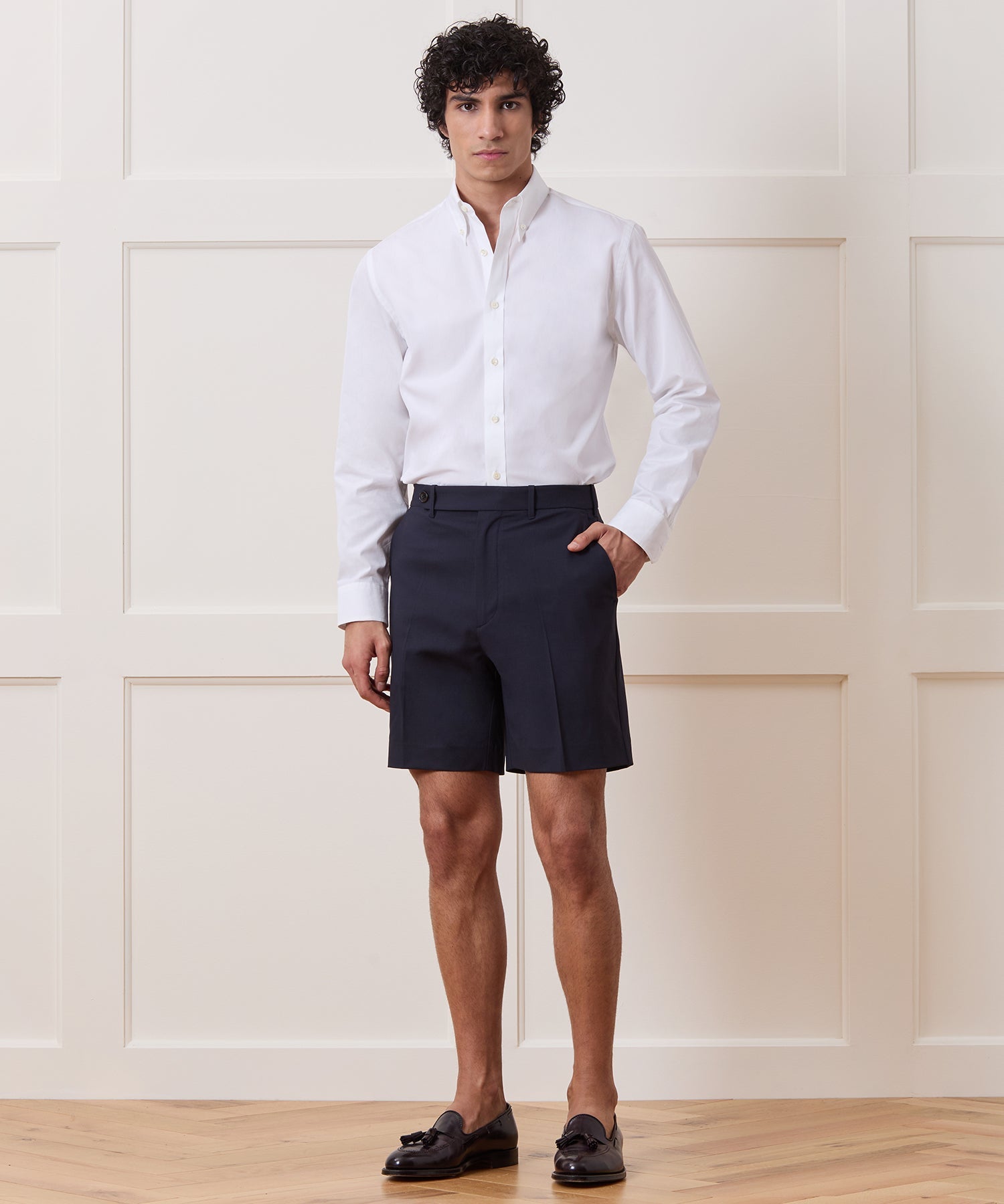Cotton Poplin Button-Down Collar Dress Shirt