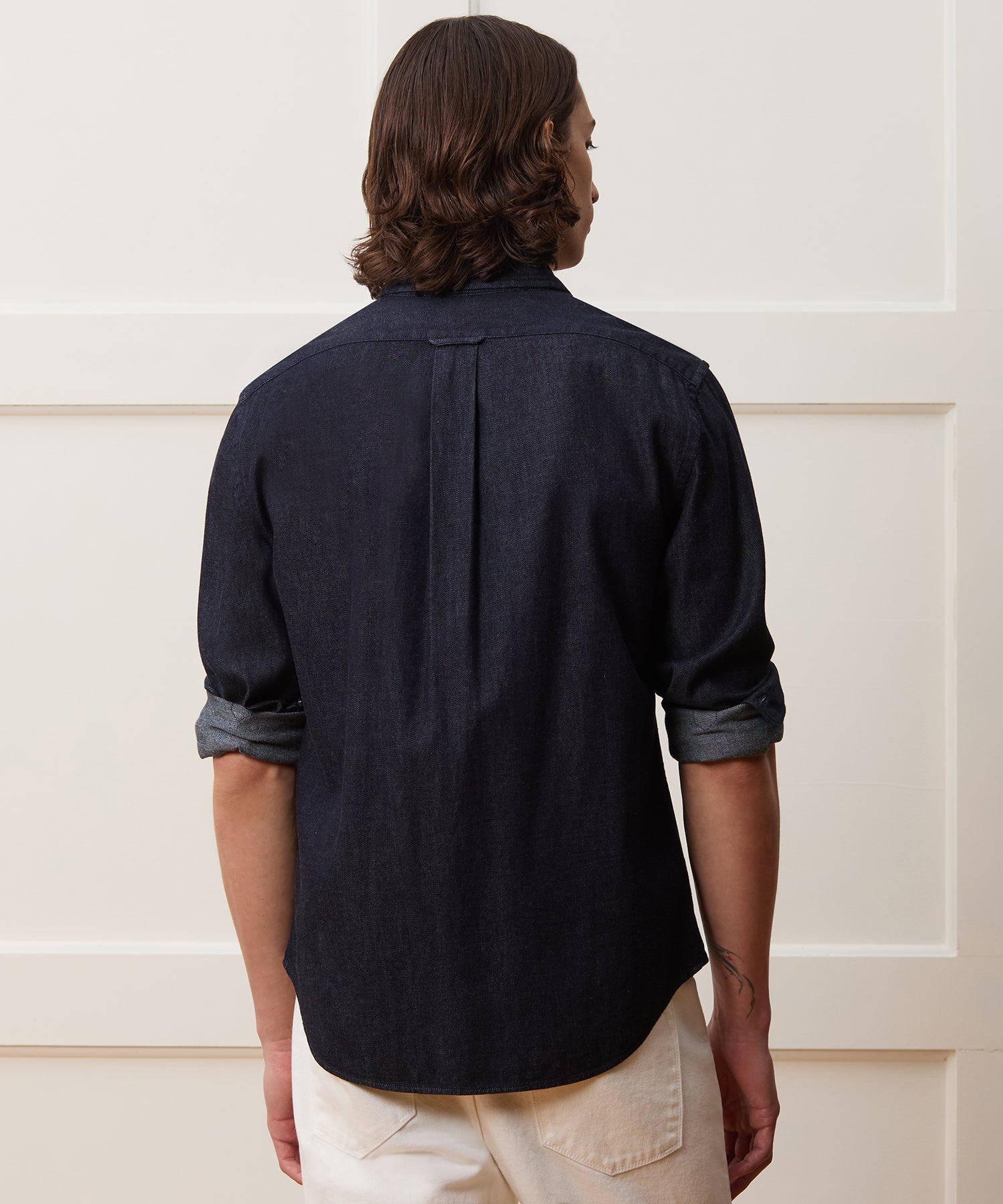 Denim Point Collar Shirt