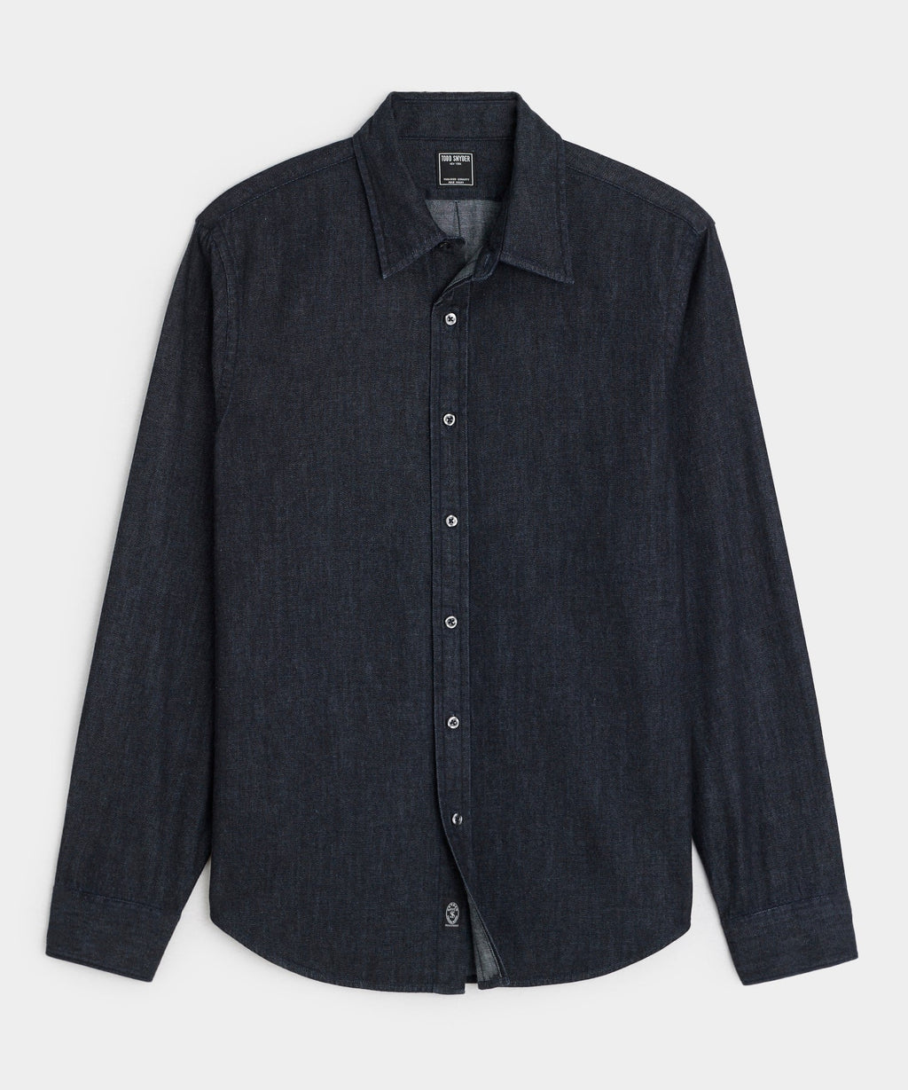 Denim Point Collar Shirt
