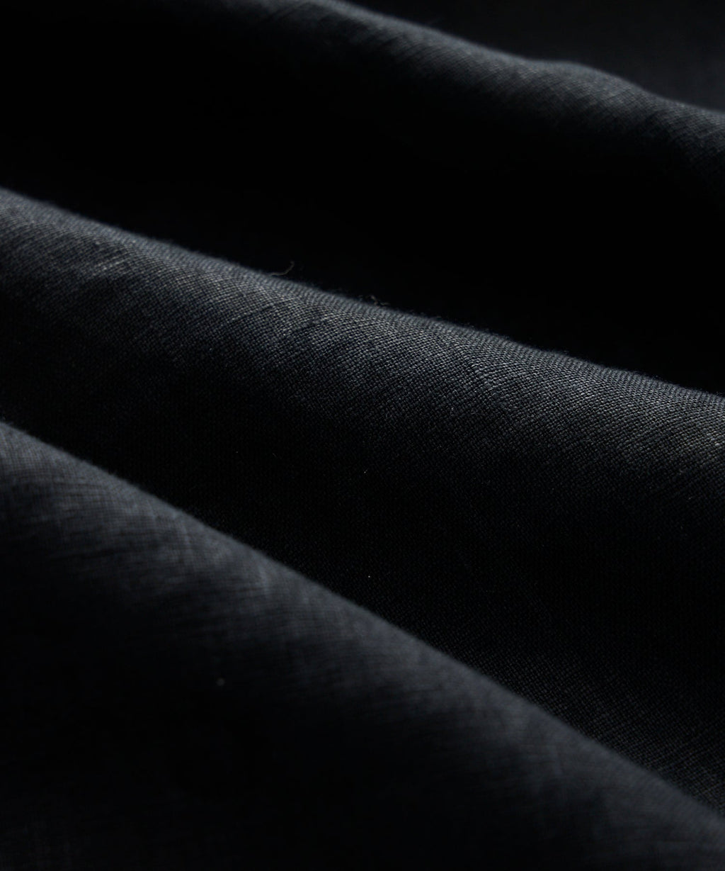 Cropped Irish Linen Camp Collar Shirt