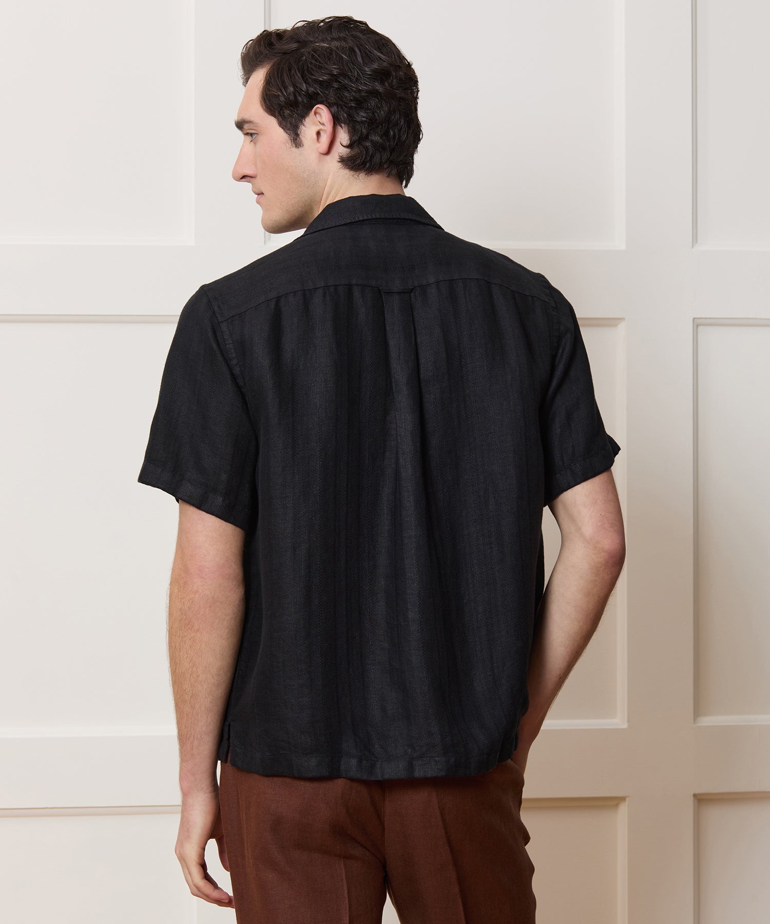 Textured Linen Capri Shirt