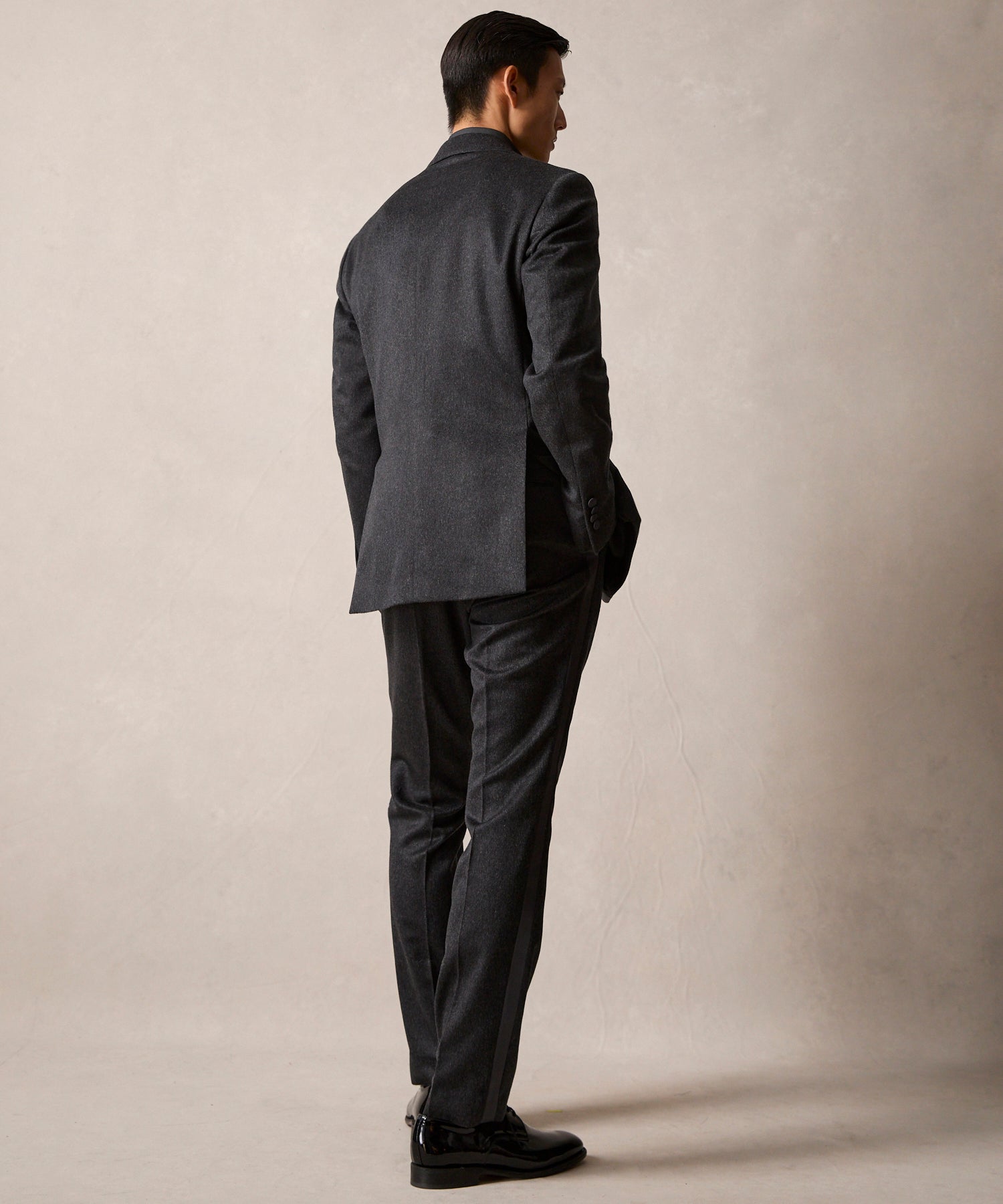 Slim Italian Cashmere Tuxedo Trouser