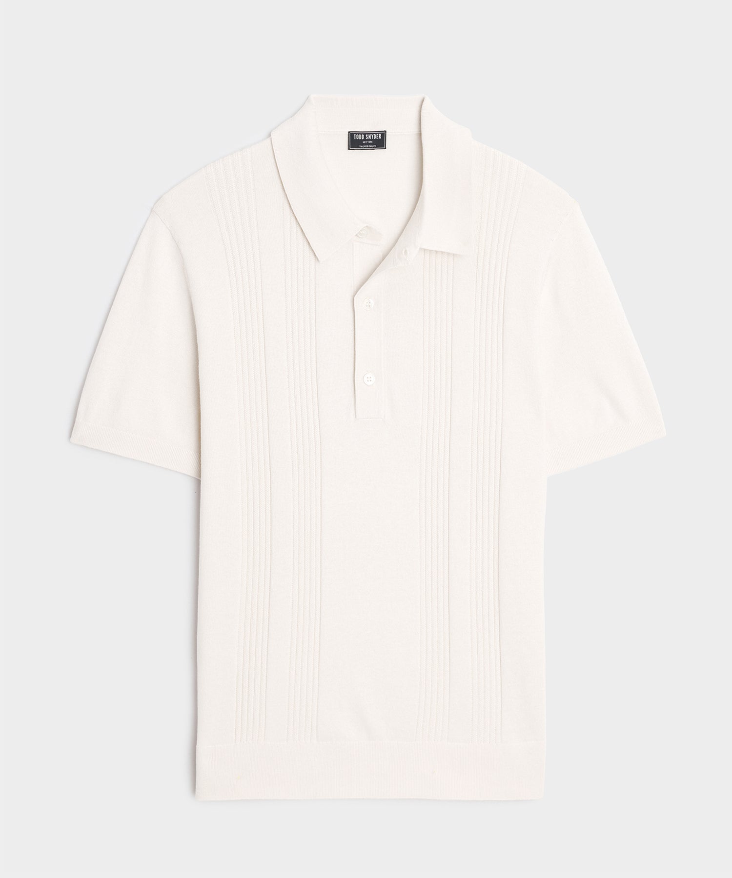 Silk-Cotton Ribbed Sweater Polo