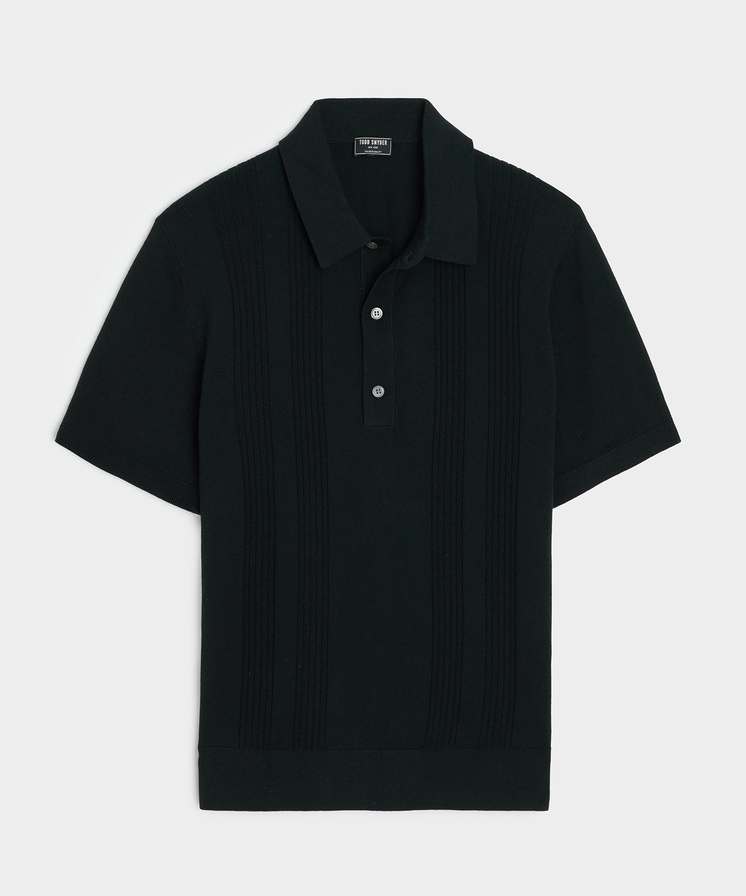 Silk-Cotton Ribbed Sweater Polo