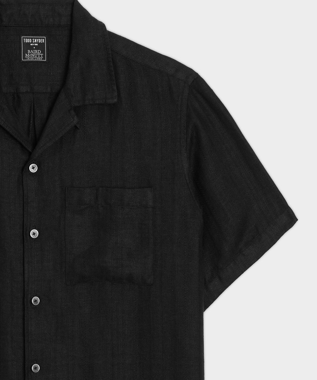 Textured Linen Capri Shirt