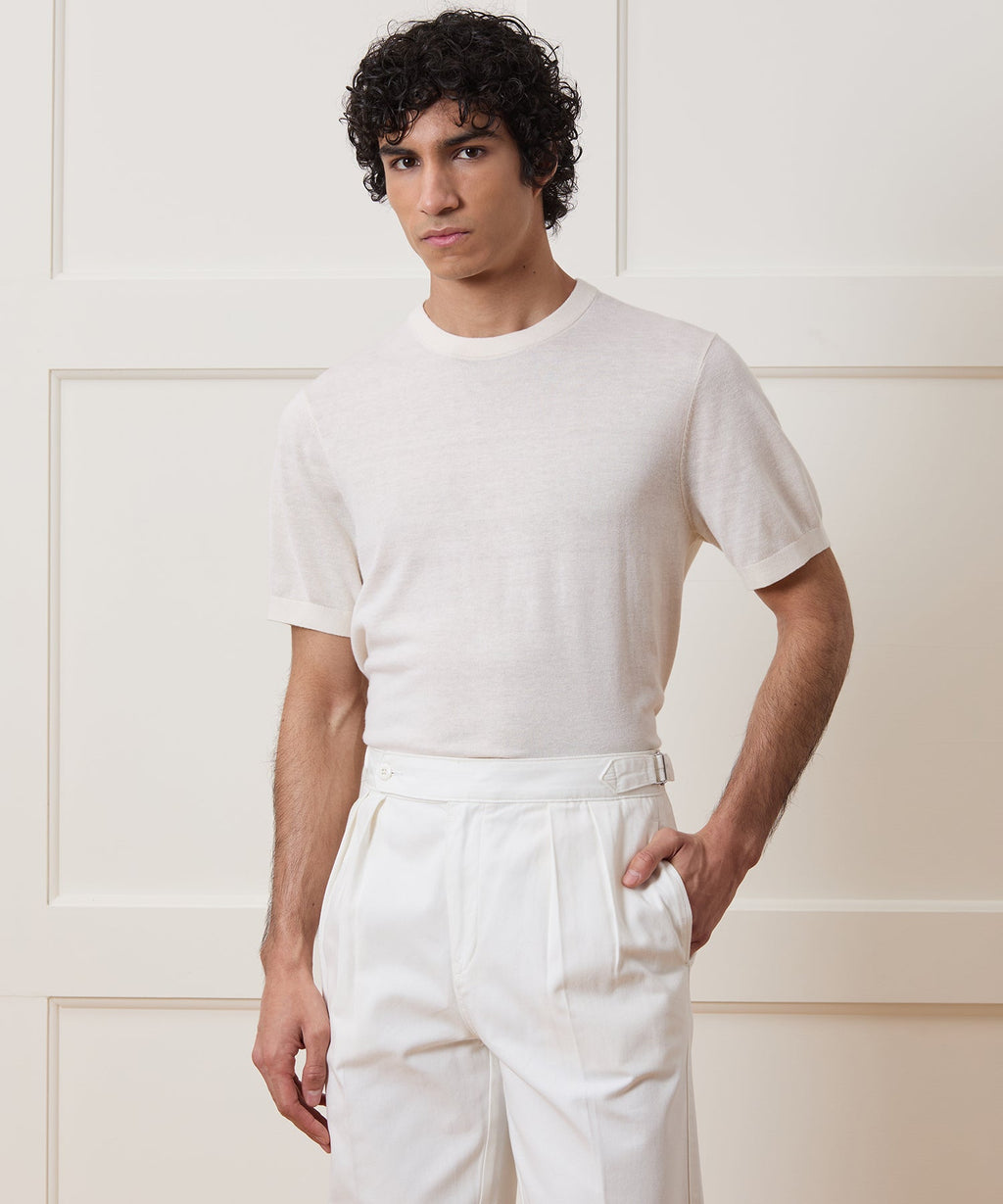 Silk-Cashmere Sweater Tee