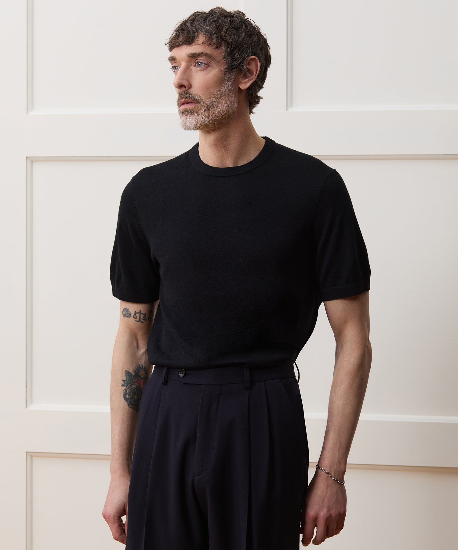 Silk-Cashmere Sweater Tee