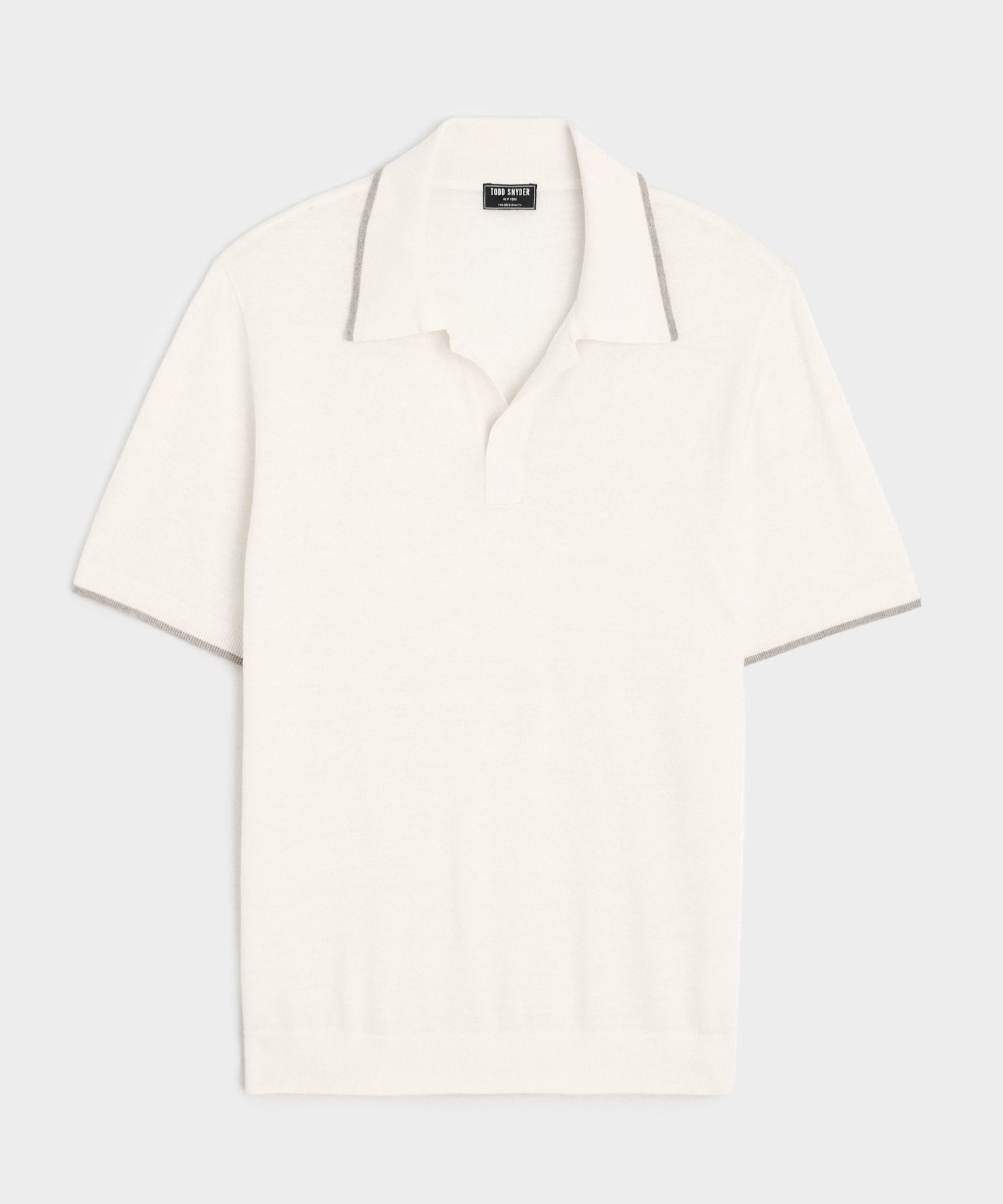 Silk-Cashmere Tipped Sweater Polo